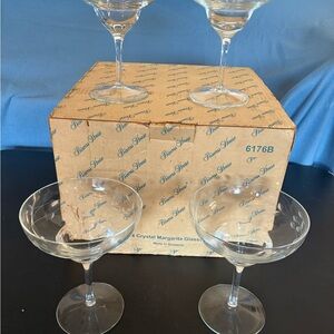 Princess House Elegant Clear Margarita Glasses Set